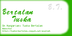 bertalan tuska business card